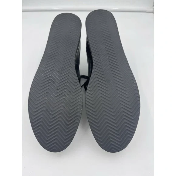 Ron White Nicole Leather Onyx Black and Gold Lace up Sneakers Size 40/9US - Picture 6 of 11